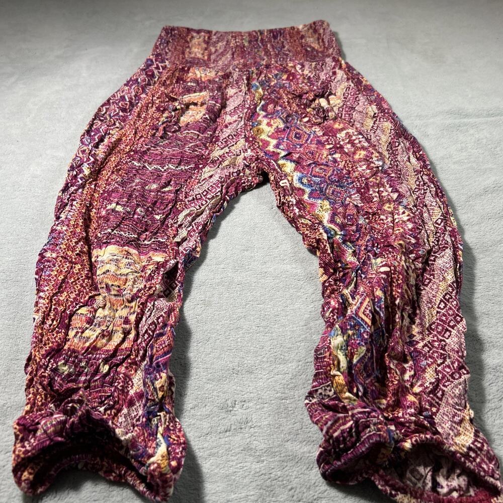 Y2K VTG Hippie Renaissance Midevil Festival Loose Pants Medium Medieval Carnival